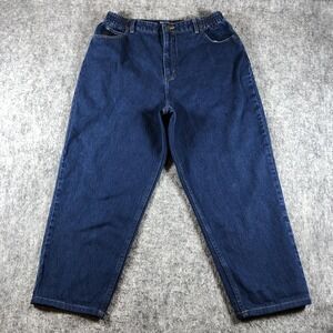 LL Bean Original Fit Jeans Womens 18 PET Relaxed Tapered Medium Wash
